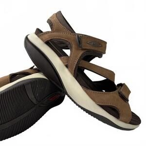 MBT Katika Sandals Womens 39 US 8 Brown Nubuck Rocker Bottom Comfort Shoe